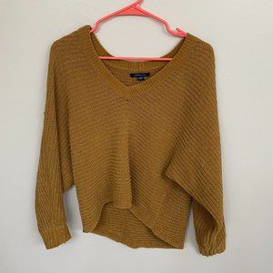 American Medium Eagle Mustard Yellow Sweater Crop